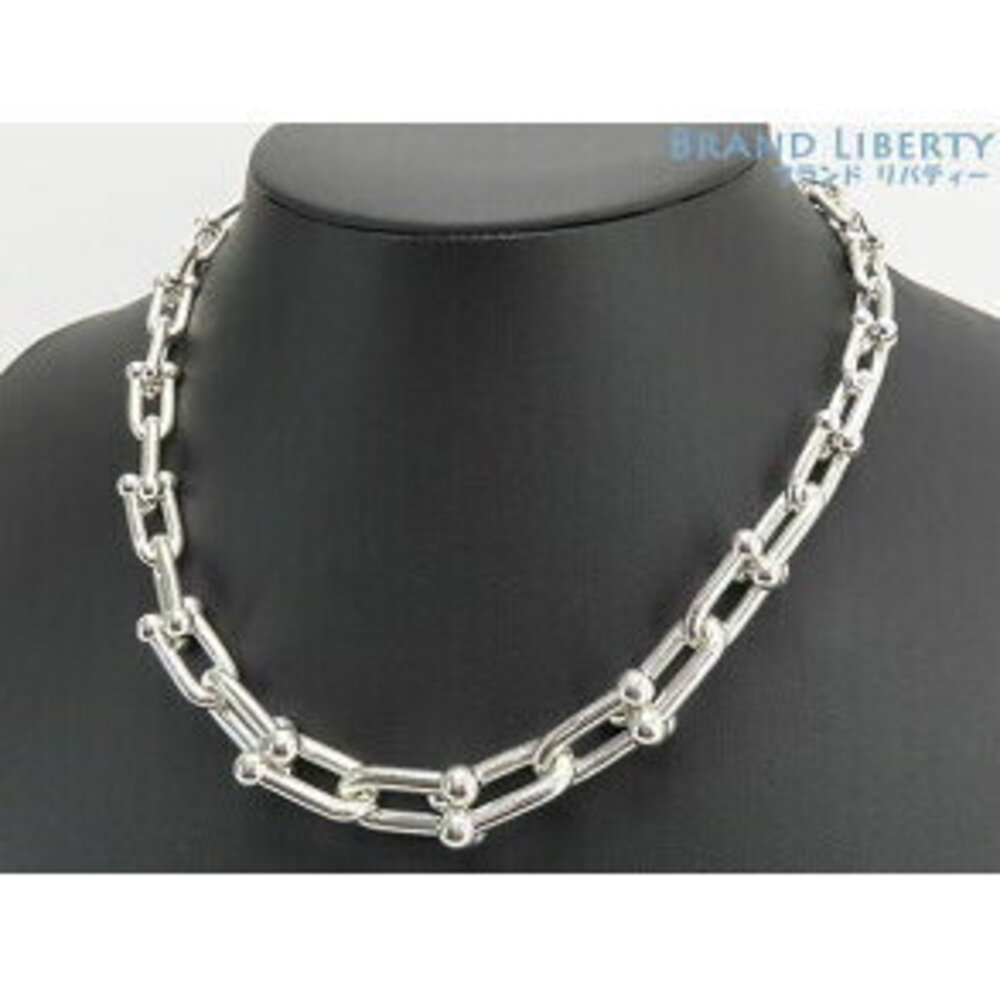 Tiffany Co Graduated Link Necklace Sterling Silver Choker Pendant Newly Polished
